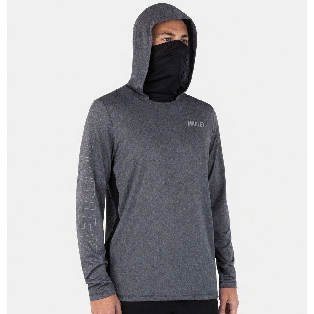 Hurley H2O-Dri Atticus Fastlane UPF 50+ Long Sleeve Hooded With Mask Mens Sz XL